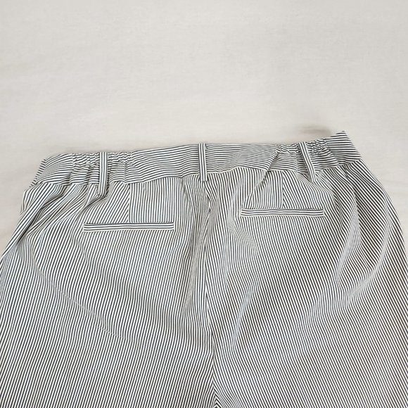 TALBOTS Hampshire Ankle Pants Navy/White Stripes Printed Size 16W New No Tags! - Picture 6 of 16